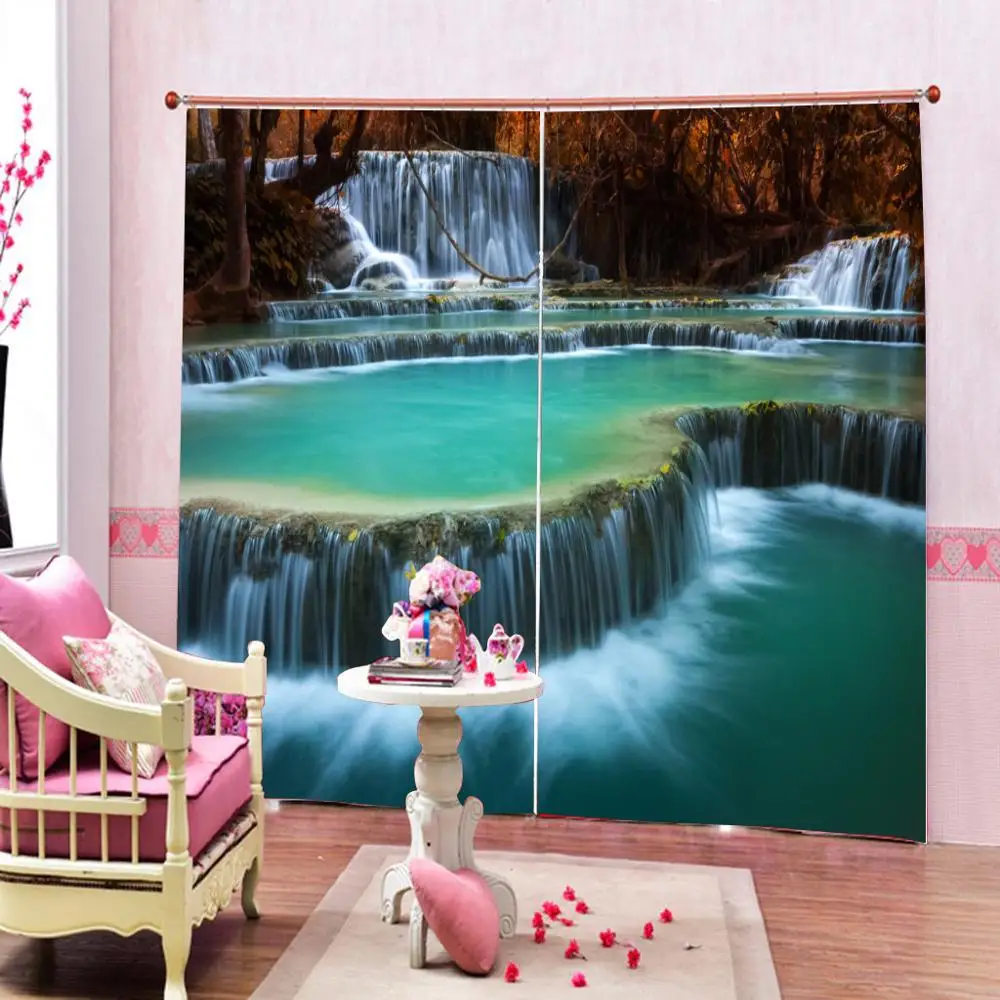 Живописные шторы красивые горные Горячие весенние для дома спальни гостиной