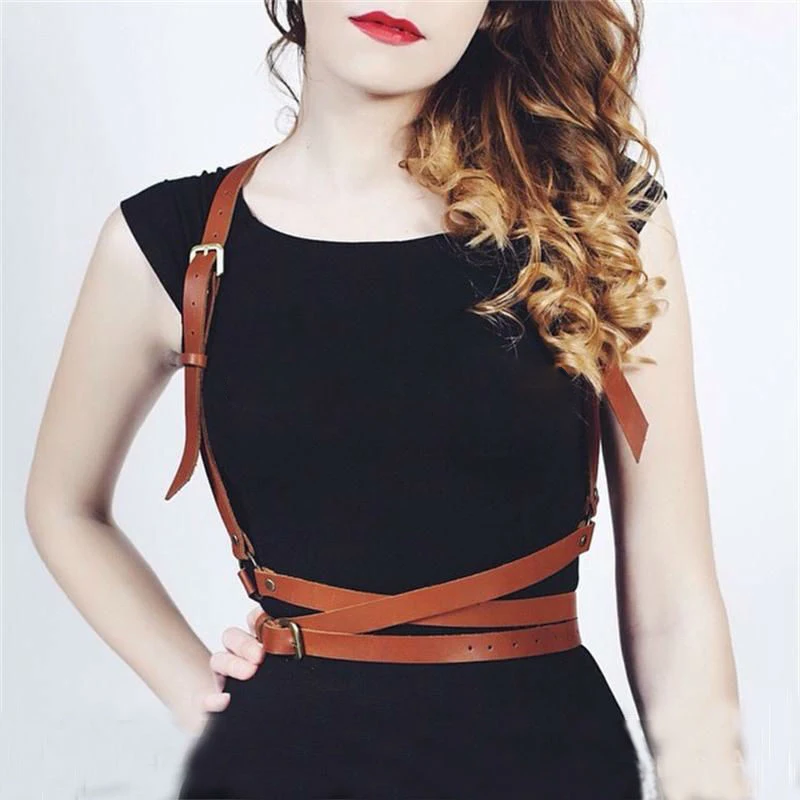 Женский кожаный ремень в готическом стиле ремни ручной работы панк с крестом и