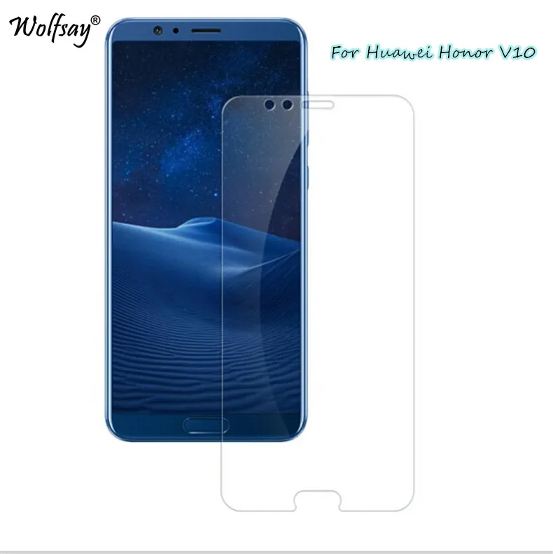 2 шт. Стекло huawei Honor V10 Экран протектор Закаленное для V 10 защитная пленка wolfsay |