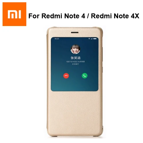 Оригинальный Xiaomi redmi note 4 4x чехол Магнитный PU Флип Роскошный 4/note X глобальная