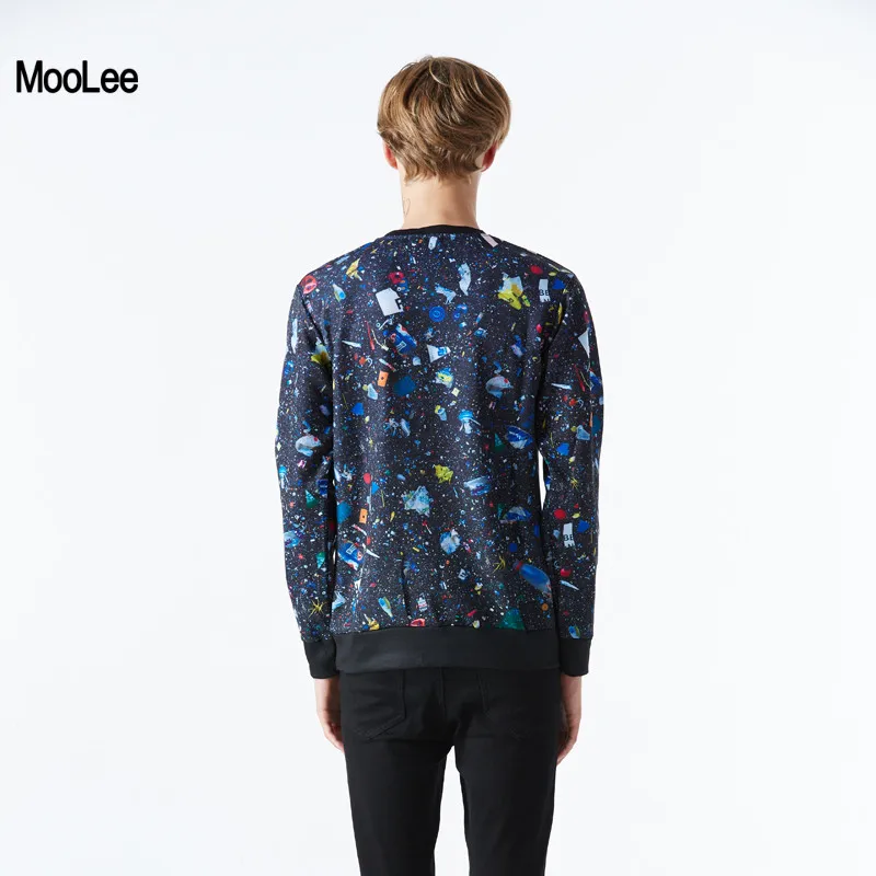 2017 Hoodies Men Loose Style Printed Bones Hooded Round Collar 3d Sweatshirts Long Sleeve Spring Autumn Slim Fit Hoody XL | Мужская