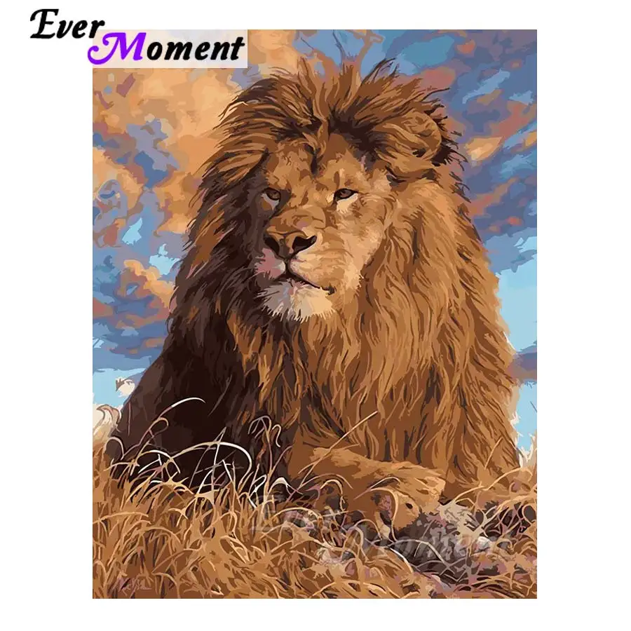Алмазная картина с животными из льва Ever Instant полноразмерная 5D сделай сам страз
