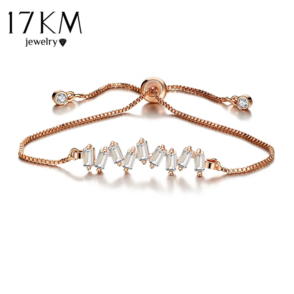 BJCS58951Rose Gold 17 км брендовый Модный женский браслет с цветами из кубического циркония, браслет и браслеты, Женские Ювелирные изделия для вечеринки, свадьбы - Окраска металла: BJCS58951Rose Gold