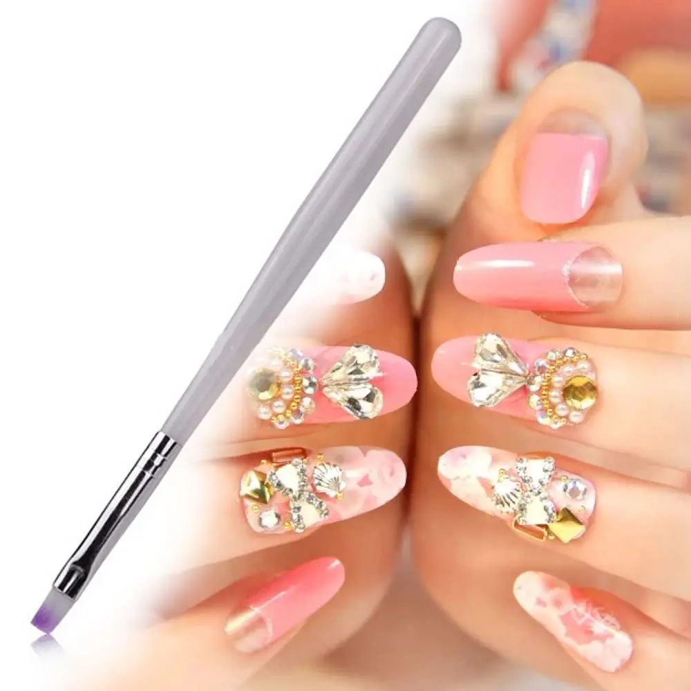 

Nail Art Brush DIY Acrylic UV Gel Design Pen Polish Painting Brush White Bar Purple Hair Manicure Tool Kit 1 pc Fashion New Hot