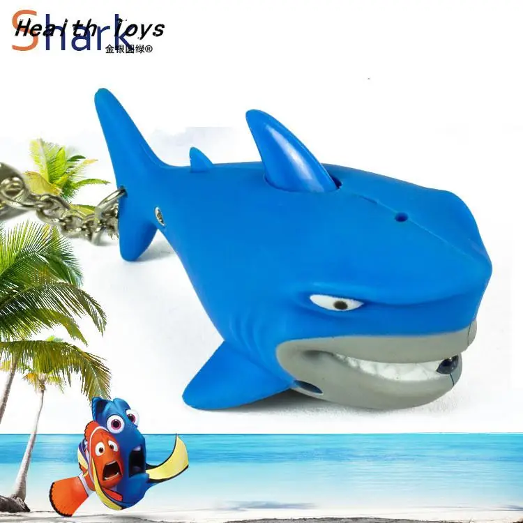 Мини фонарик Angry Shark светодиодный брелок со звуком для мужчин и женщин 1