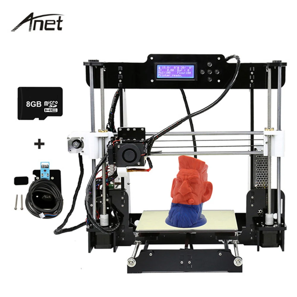 Anet A8 самые популярные XYZ 3D принтеры DIY машина автоматическое выравнивание