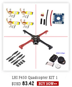 LHI F450 Квадрокоптер комплект рама стойка APM2.6 и 6 м 7 м 8 м GPS бесщеточный двигатель 450 esc 2212 920KV simonk 30A 9443 реквизит Дрон