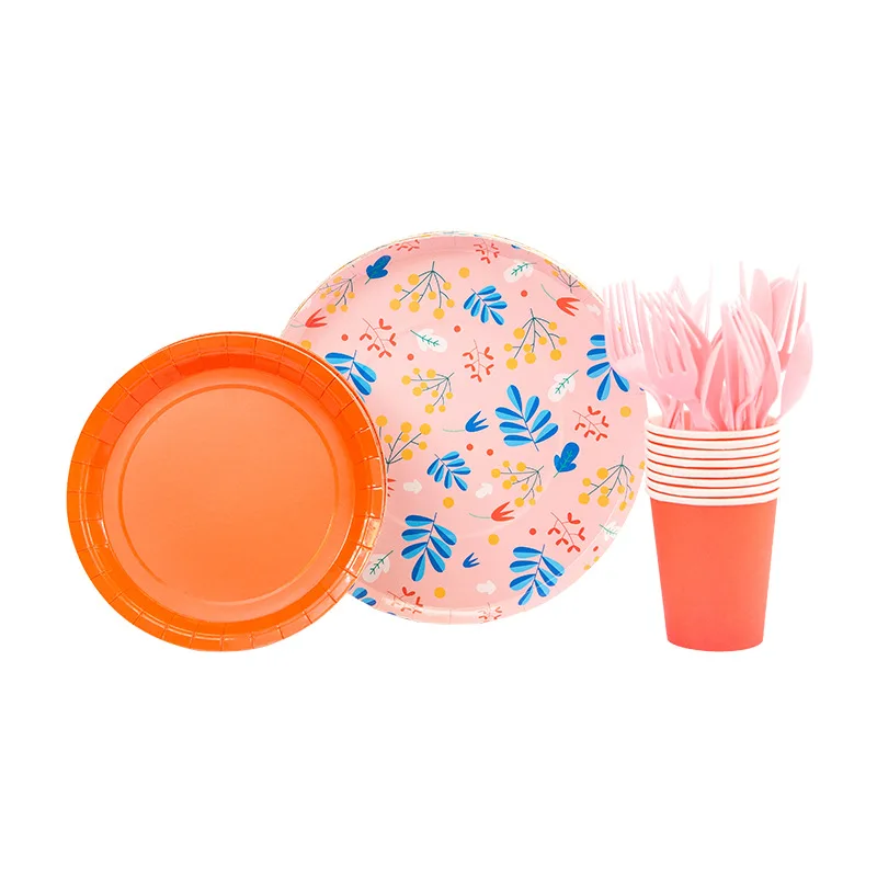 8 шт./упак. набор одноразовых бумажных поддонов в деревенском стиле для свадьбы