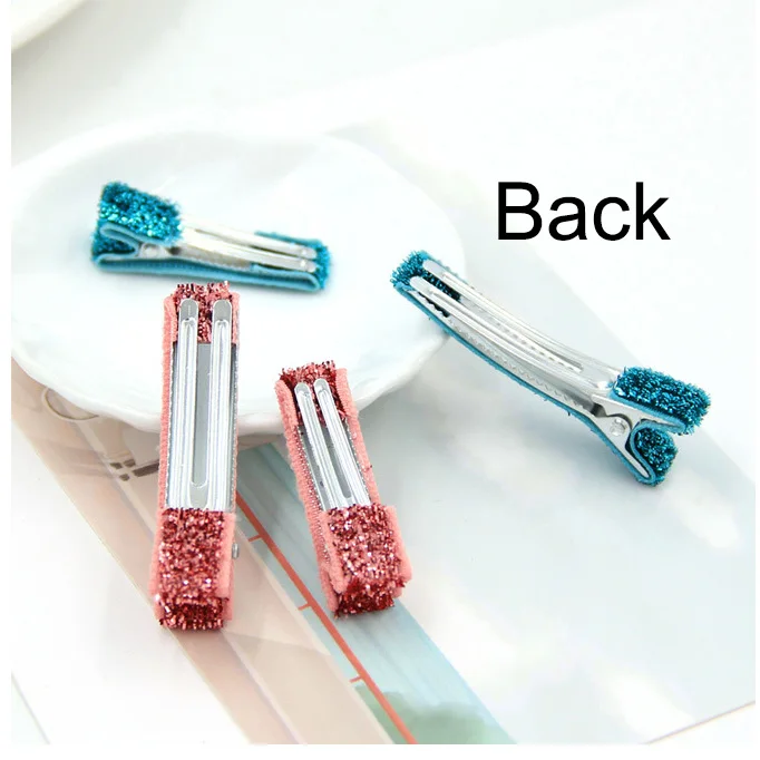 Glitter hair clip baby Barrettes single prong lined clips Kids Hair bow Boutique accessories supplier Wholesale hairgrips |