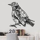 WXDUUZ стимпанк птица механический художественный Декор Наклейка Виниловая наклейка на стену Декор Съемный постер для гостиной B273