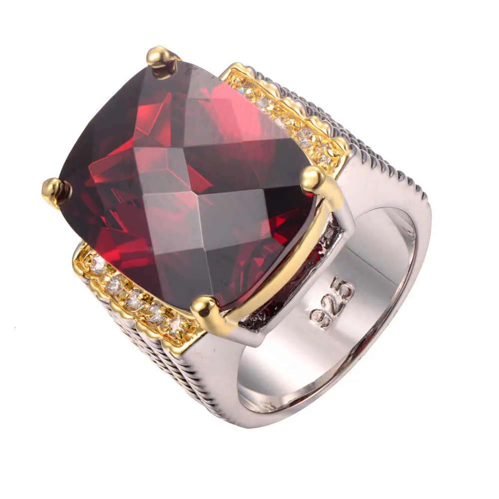 

wholesale Garnet 925 Sterling Silver Ring Fashion Ring Size 6 7 8 9 10 F1240