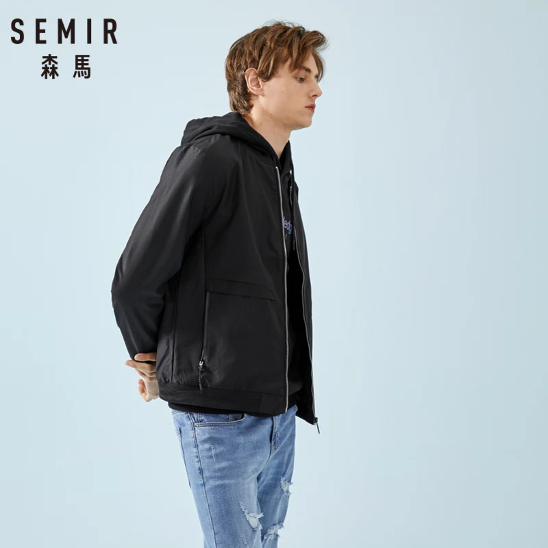 SEMIR мужская бейсбольная куртка с полной молнией бомбер карманом на молнии