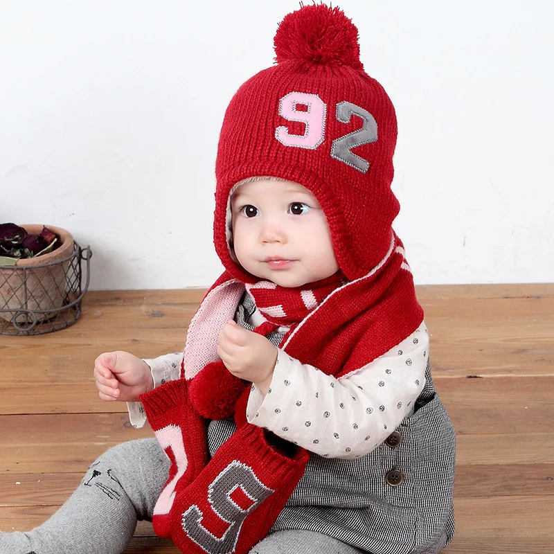 Вязаный шарф для маленьких мальчиков и девочек с героями мультфильмов