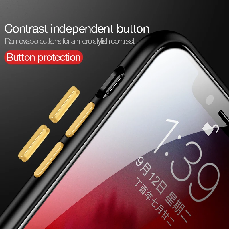 Cafele New Phone Case For iPhone X XR XS MAX 7 8 PLUS PC Hard Back with Soft Edge Cover XSMAX Protective Cases |