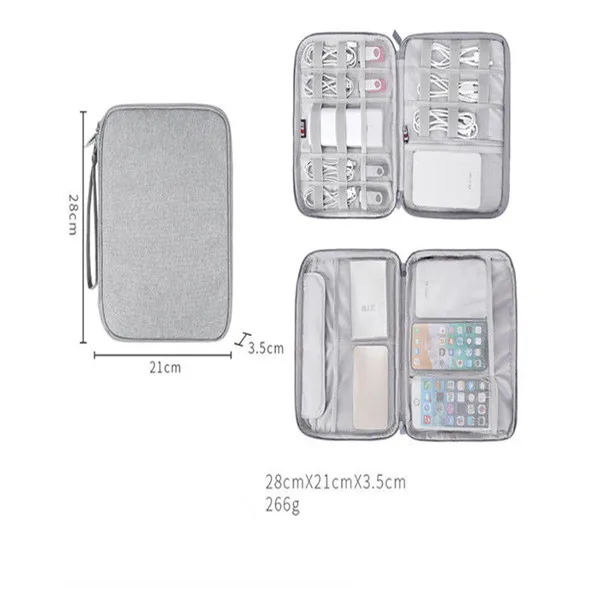 Double layer DXL Дорожная водонепроницаемая сумка для хранения электроники USB зарядное устройство чехол органайзер для кабеля данных дорожные сумки - Цвет: Double layer DXL