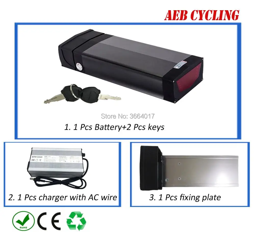 60V 1000 W/1500 W Электрический грузовой велосипед батареи 60В 20Ah 22Ah 23Ah 24,5 V большой задний стеллаж для выставки товаров Li-Ion мощный аккумулятор