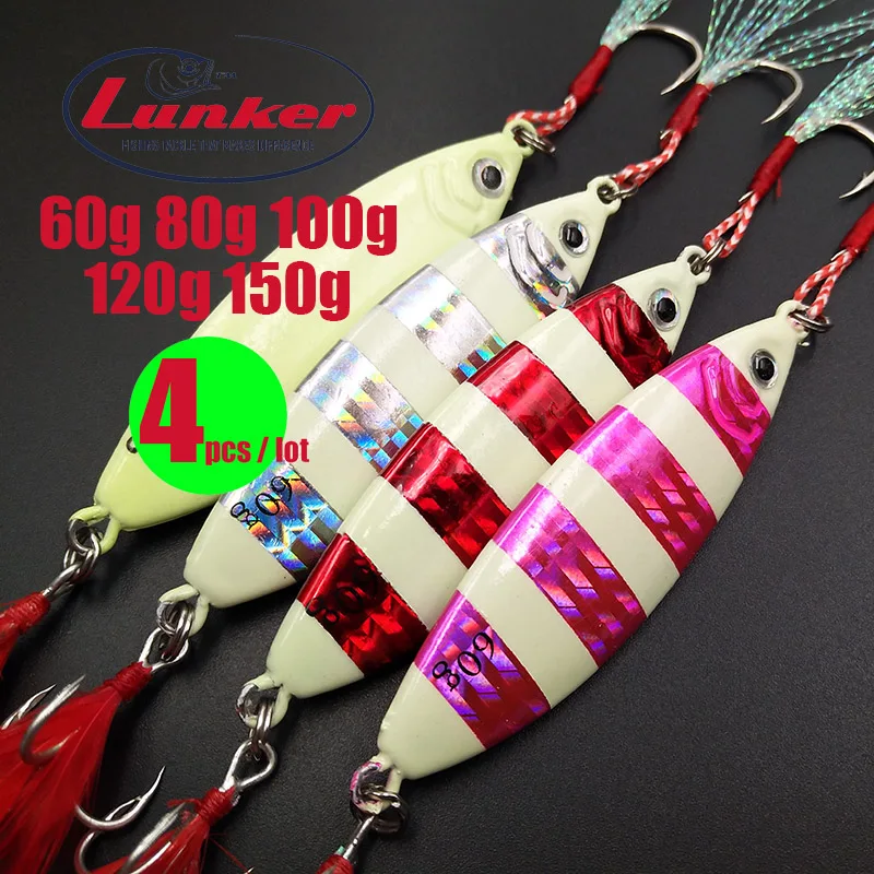 Lunker slow Jig 60 г 80 100 120 150 универсальная светящаяся темно синяя рыболовная