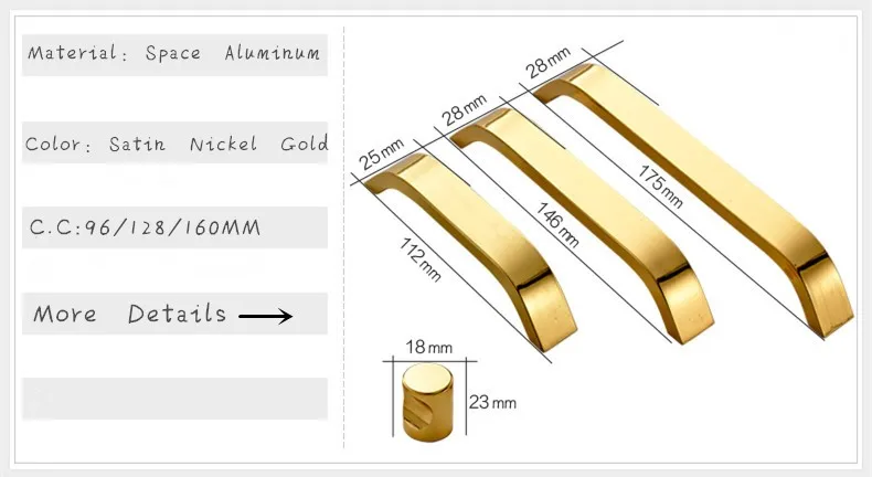 10 шт. современный лаконичный дизайн Стильные Сатиновые никелевые золотые