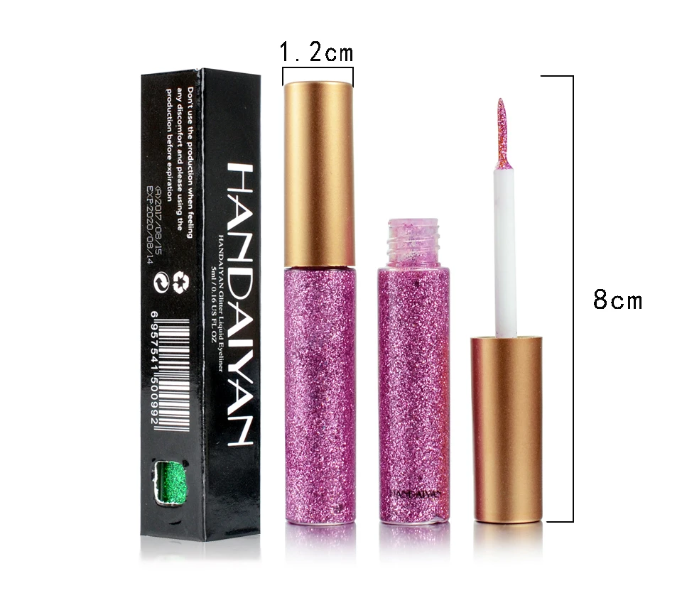OSHIONER 10 Colors Glitter Liquid Eyeliner Long Lasting Waterproof Shimmer Sparkling Metallic Colorful Eyeliner Pen Eye Shadow