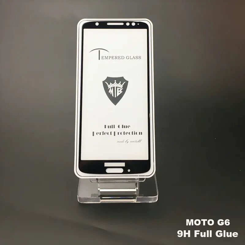 Закаленное стекло для Motorola Moto G6 полное покрытие AB Защита экрана Plus + пленка против