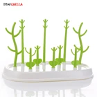 Сушилка для детских бутылочек, полка для кормления, милые соски в форме дерева, держатель для соски, полка для десяти лапок, легко моется, T0390