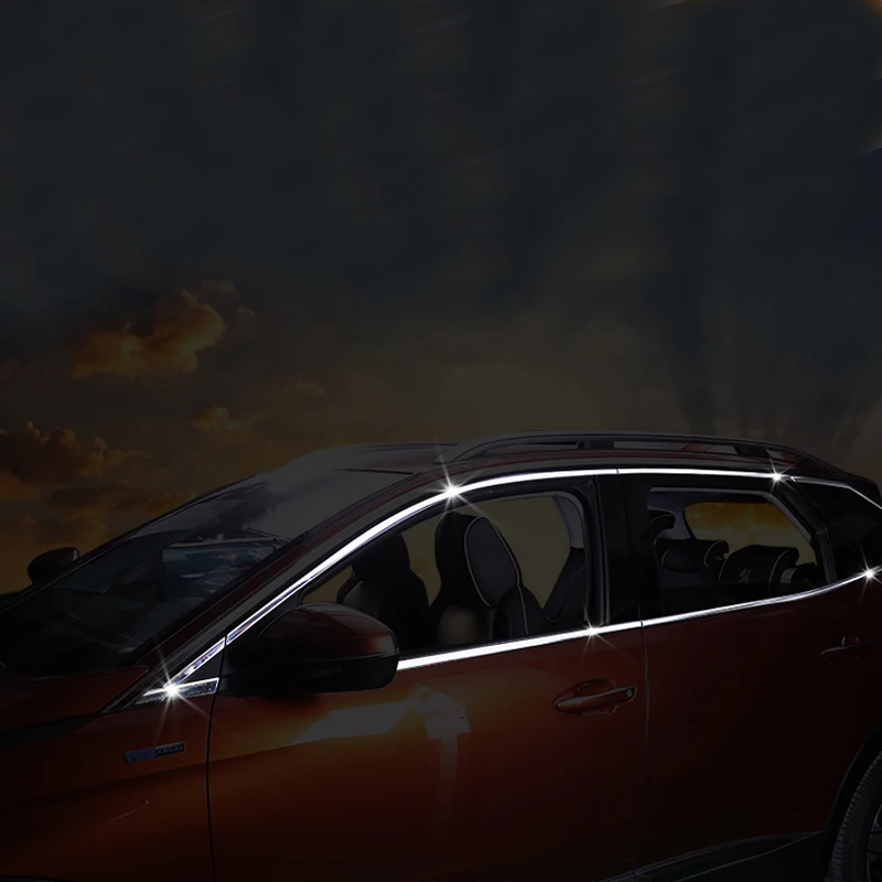 Наружные аксессуары из нержавеющей стали, накладка на подоконник для peugeot 3008/3008 GT