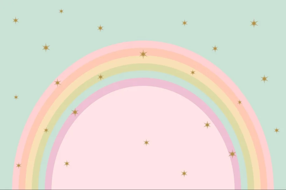 Виниловый фон для студийной фотосъемки с изображением блестящих звезд радуги