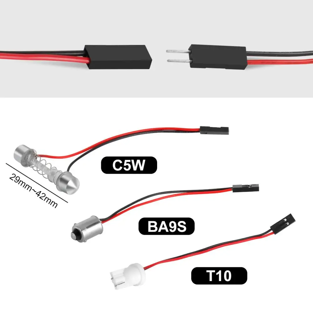 2 шт. C5W светодиодная панель Festoon BA9S T4W T10 адаптер купольсветильник для чтения Карта
