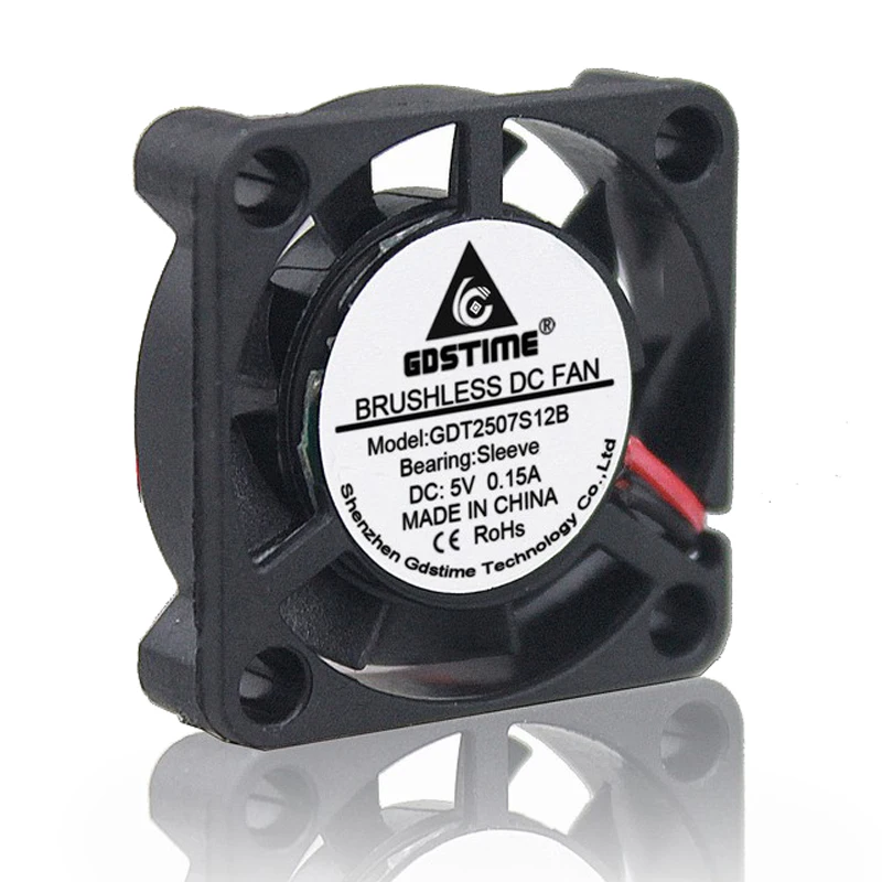 5 шт. Gdstime 2507 DC 5V втулка подшипника 2PIN XH2.54 Вентилятор охлаждения 25 мм x 7 охлаждающий
