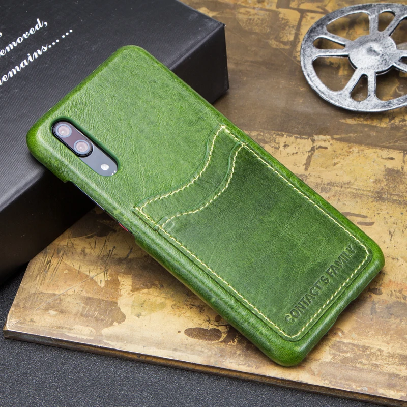 Для huawei P20 чехол, Роскошная натуральная кожа, задняя крышка для huawei P20, чехол-кошелек, защитная сумка для телефона, с отделениями для карт