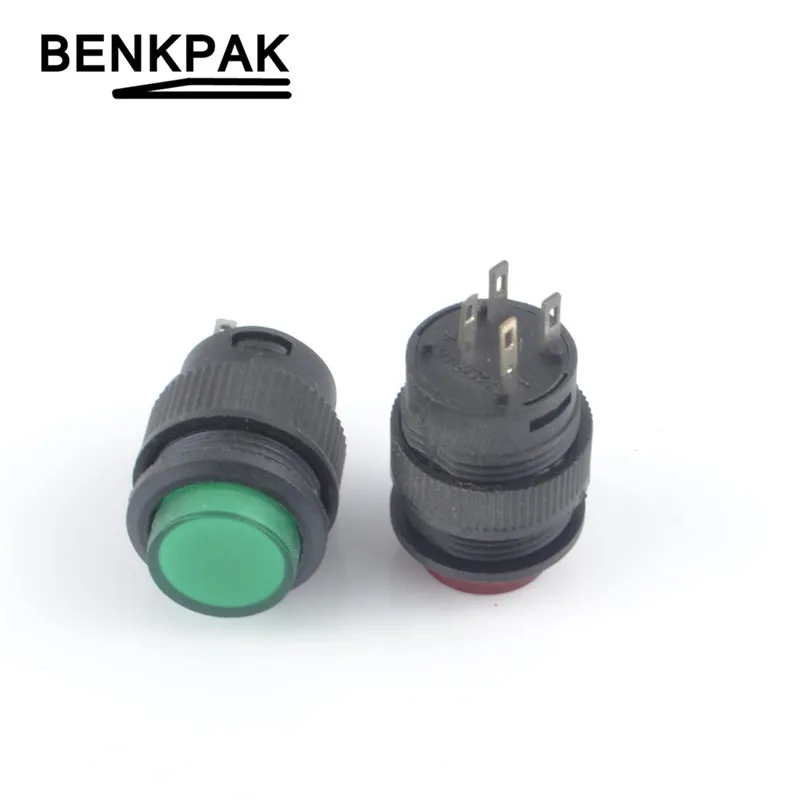 Автозамок 16 мм и мгновенная кнопка включения выключения с лампой 4pin|lamp switch|on-off