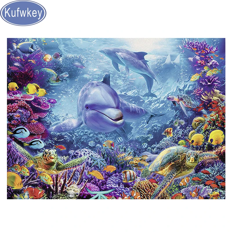 sea Turtle Diamond Painting accessoires cross stitch Full 5d dolphins diy diamond Mosaic rhinestone embroidery beaed art | Дом и сад