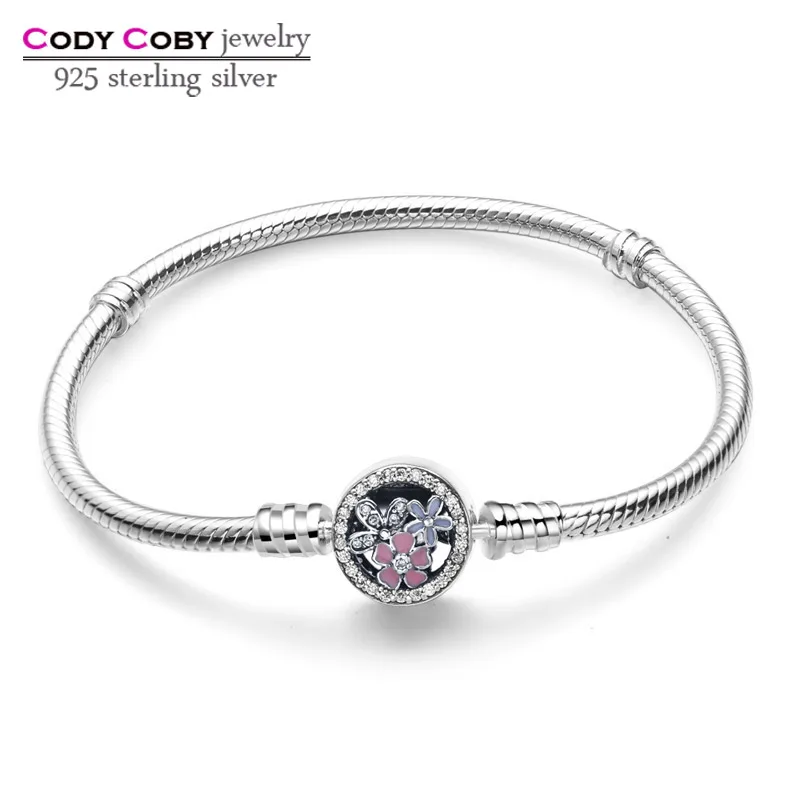 Cody Coby 925 стерлингового серебра очаровательные цветы браслеты и для женщин