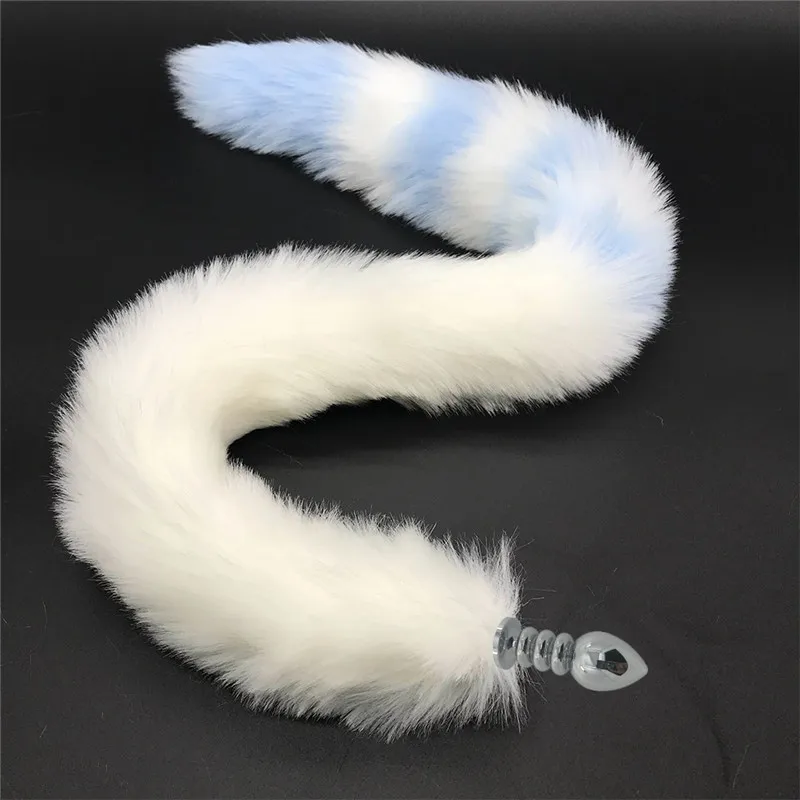 80cm Long Tail Fox Erotic Anal Plug Bunny sexl Butt Silicone Black Sex Toys For Woman Cute Couple Unisex Toy | Красота и здоровье