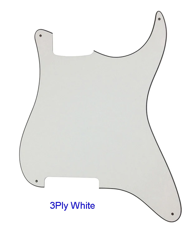 3Ply White Pleroo качество 4 гитара отверстия Stratocaster накладку Пустой материал для Страт Стиль на заказ - Цвет: 3Ply White