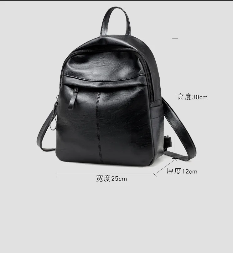 

2019 Newest Hot Fashion Women Lady Solid Exquisite PU Leather Rucksack Travel Shoulder Bag Girls Ladies Backpack Dropshipping