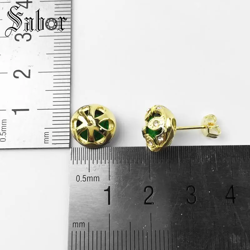 Золотые серьги гвоздики зеленого лотоса новинка 2020 модные ювелирные изделия с