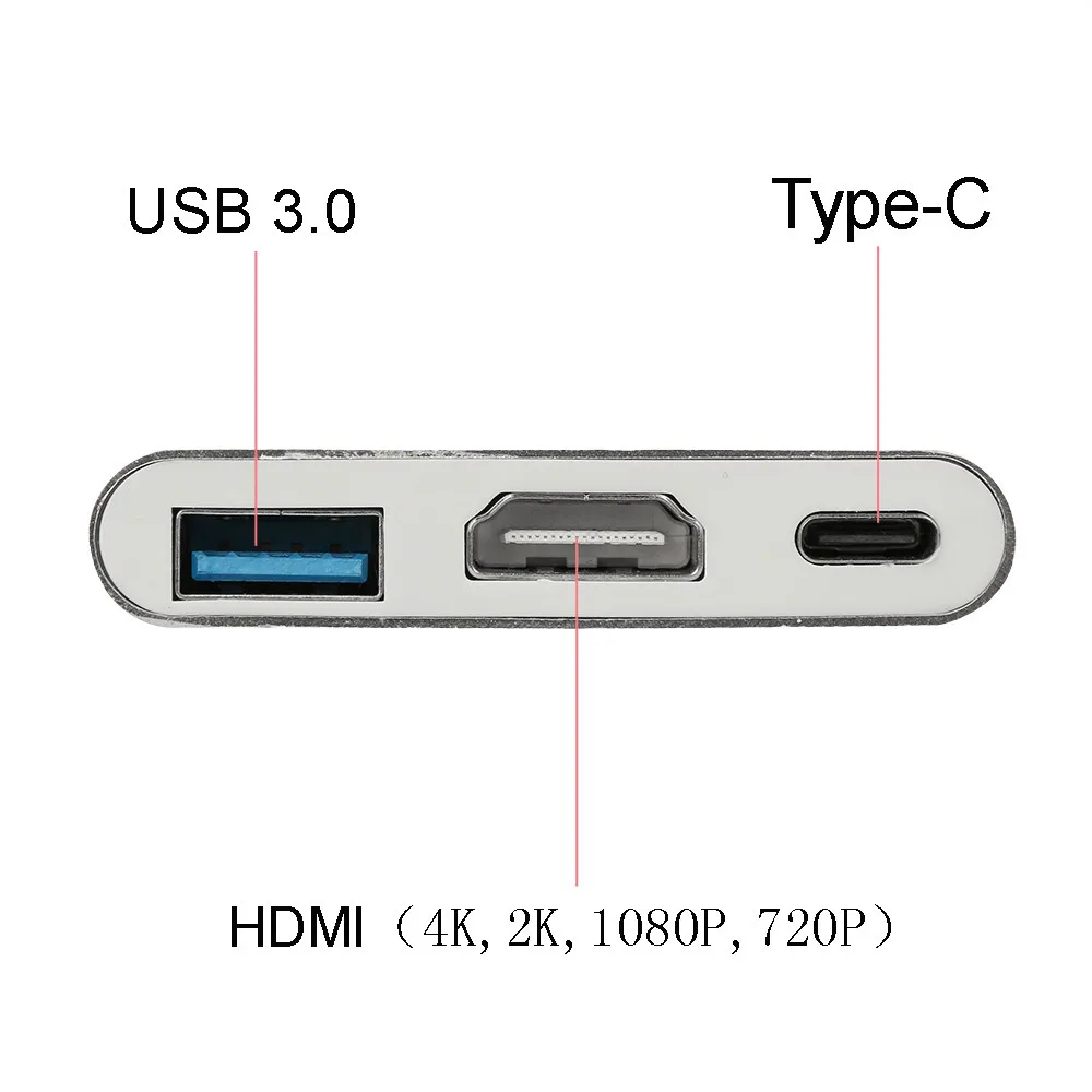 Высококачественный usb-хаб CARPRIE с 3 портами Type-C на 4K HDMI USB 0 зарядный концентратор