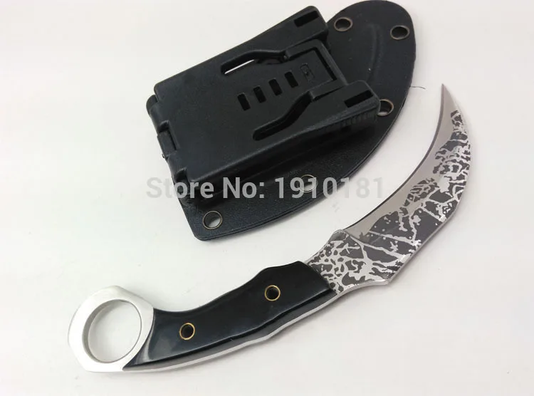Открытый тактика кемпинг karambit нож фиксированное лезвие с пластиковой крышкой охотничьи ножи выживания Скорпион коготь ножи зерно лезвие