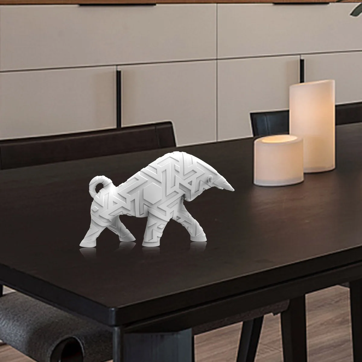 Новая Скульптура Быка искусственная 3D скульптура Настольная статуя