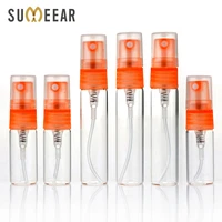 100 pieceslot 3ml 5ml perfume bottle essential empty containers travel orange spray refillable bottle for perfume portable