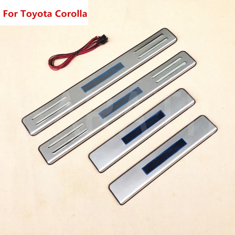 Для Toyota Corolla 2014 2015 2016 2017 Автомобильные светодиодные пороги автомобильные