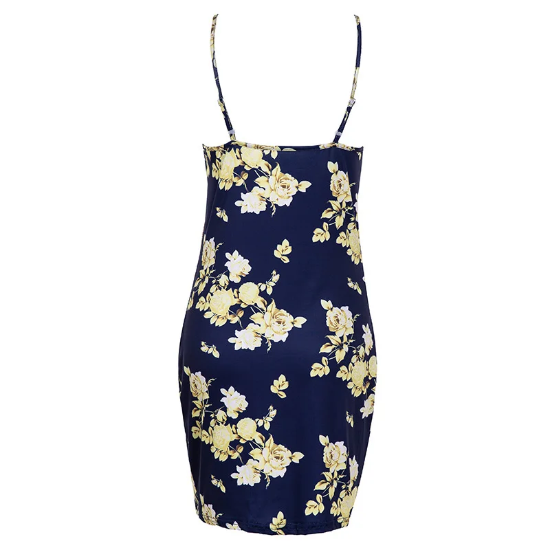 Для женщин Цветочный облегающее Бандажное платье карандаш без рукавов