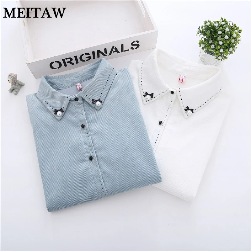 Осенне зимняя женская Вельветовая Блузка Повседневная блуза с длинным рукавом и