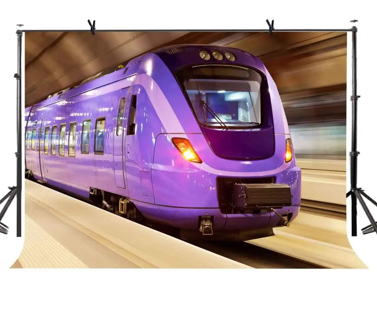 7x5ft фиолетовый фон Metro высокоскоростной для фотосъемки в метро и студийный