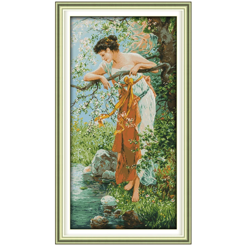 

14/16/18/27/28 The Charm of Spring Counted Cross Stitch Chinese Cross Stitch Kits for Embroidery Home Decor