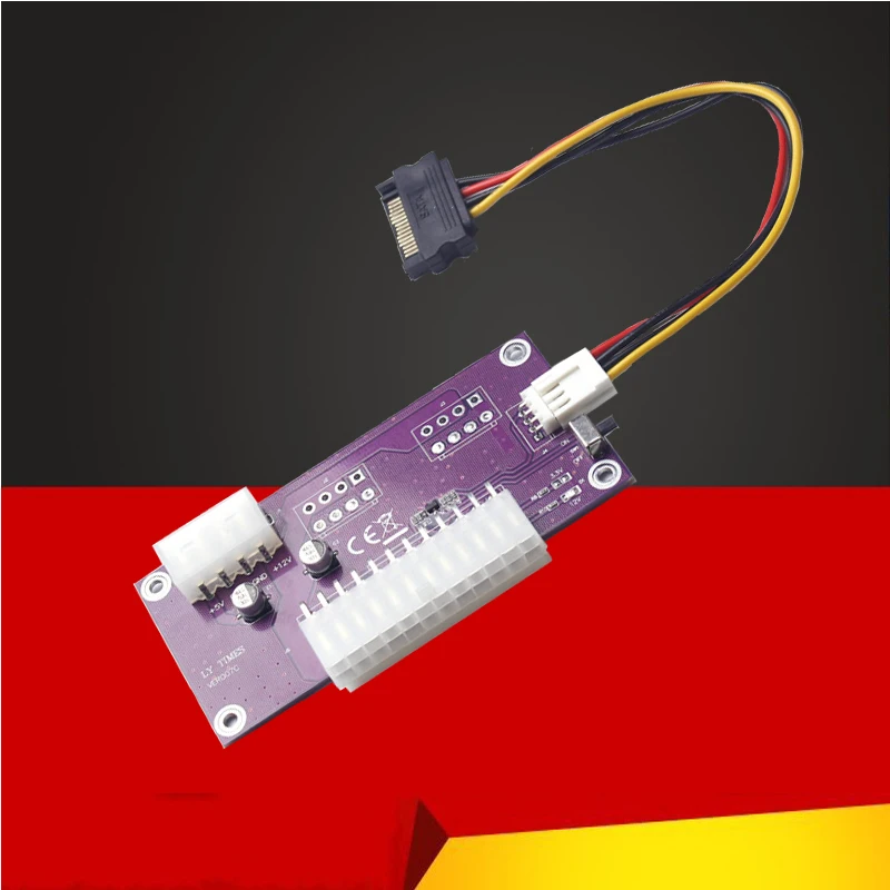Настольный ATX 24Pin двойной блок питания Блок синхронизация стартер удлинитель