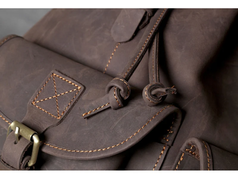 AETOO Mad Horse Leather large capacity double shoulder bag male imported head cowhide handmade leather travel Bag