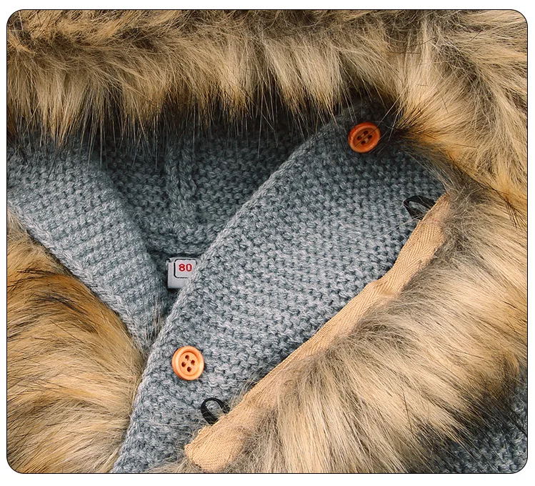 

Baby Sweater For Boys Cardigan Autumn Hooded Faux Collar Knitted Boys Girls Jacket and Coat Toddler Baby Girl Sweater Pullover