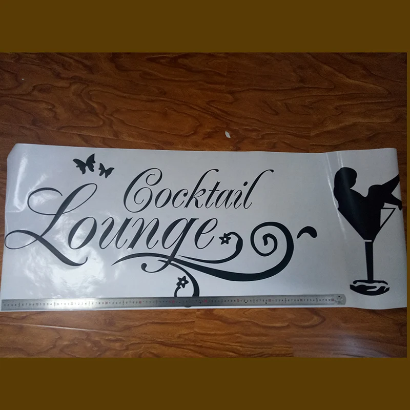 Винтажная Наклейка на стену Коктейльная гостиная с сексуальной девушкой в